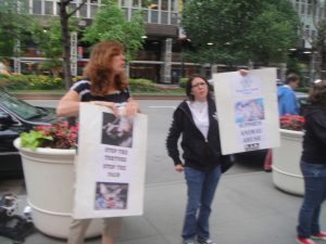 WAR-FAUN Anti-Vivisection demo @ Bristol-Myers Squibb Corporate Offices in NYC (5-28-10) (6)
