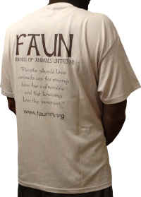 FAUN tshirt beige back